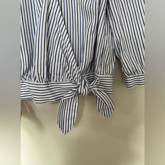 Madewell Striped Wrap Top - Picture 4 of 9